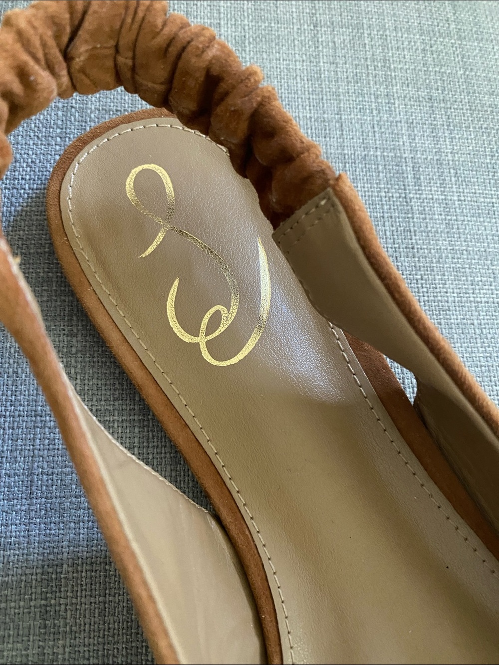 Sam Edelman Slingback Flats in Tan Suede - Picture 2 of 6